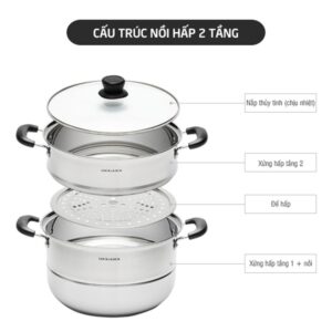 Nồi hấp inox 2 tầng Lock&lock LLH1282 28cm