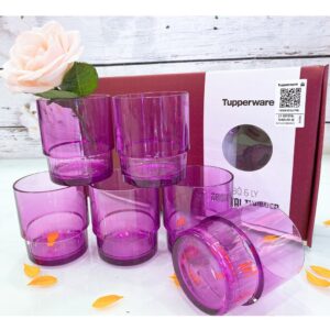 Bộ 6 ly Tupperware Crystal Tumber màu tím