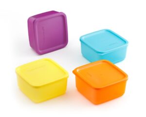 Bộ 4 hộp Tupperware đựng ngăn mát 4 màu 650ml