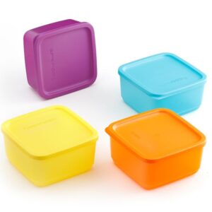 Bộ 4 hộp Tupperware đựng ngăn mát 4 màu 650ml