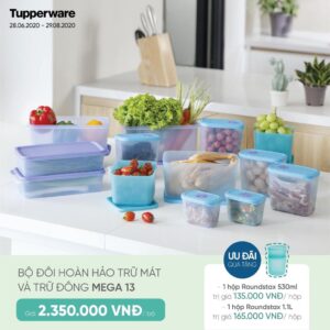 Bộ 13 hộp nhựa Tupperware trữ mát & trữ đông