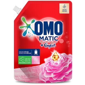 Nước giặt OMO Comfort Matic cửa trên hương Hoa hồng 1,9L